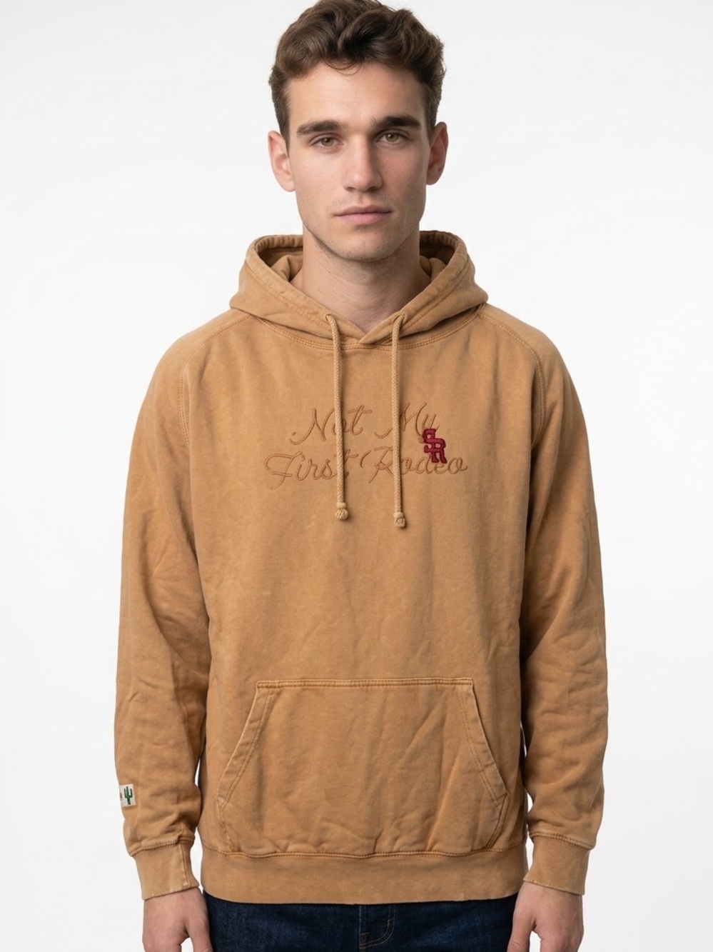 STEVENSON RANCH | Not My First Rodeo Tan Sweatshirt Hoodie Men’s Size X-Large